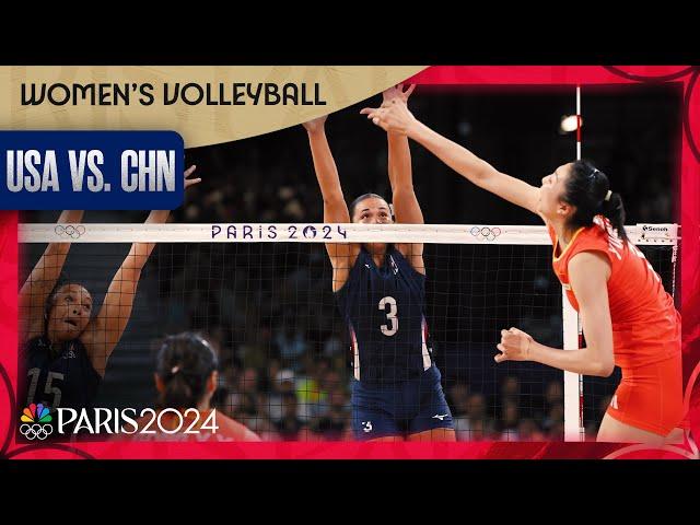 USA women's volleyball pushes China TO THE BRINK in five-set thriller | Paris Olympics | NBC Sports