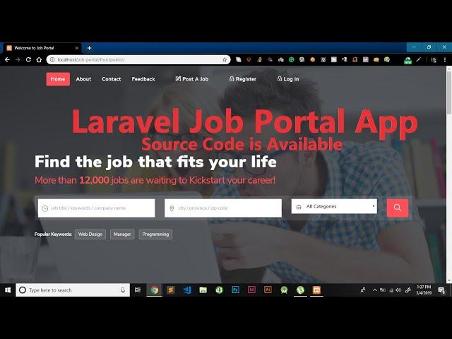 Laravel Job Portal | Job Portal App in Laravel with Source Code | Job portal source code in Laravel