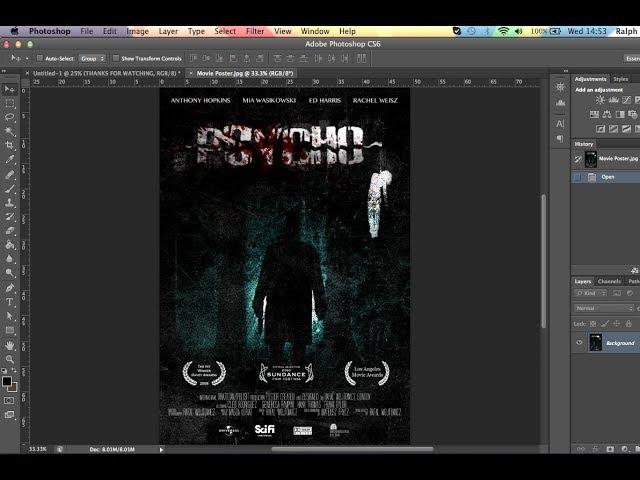 How to make a MOVIE POSTER (Photoshop CS6 SpeedArt)