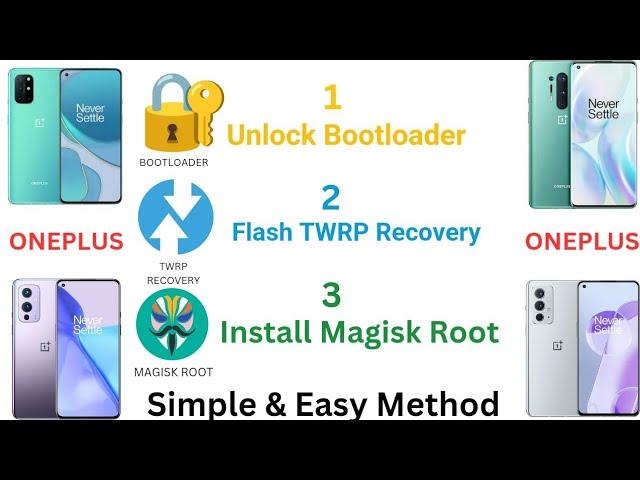 Root OnePlus 8T 8 9R 9RT 9 Pro With TWRP & Magisk | OnePlus 8 8T 9 9R 9RT 10 11 12 unlock bootloader