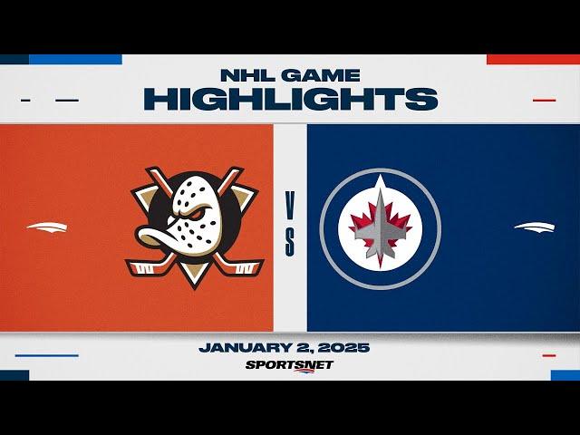 NHL Highlights | Ducks vs. Jets - January 2, 2025