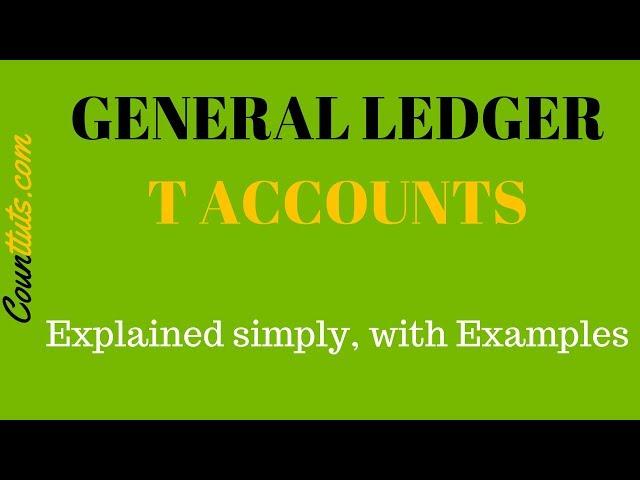 General Ledger (T Accounts) | Explained with Examples | Accounting Basics