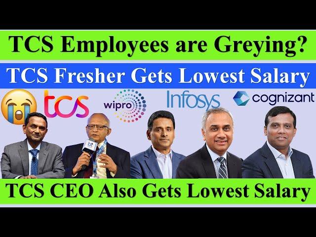 TCS Freshers and CEO gets LOWEST Salary among Infosys, Wipro, Cognizant, TechM  Sad Reality of IT