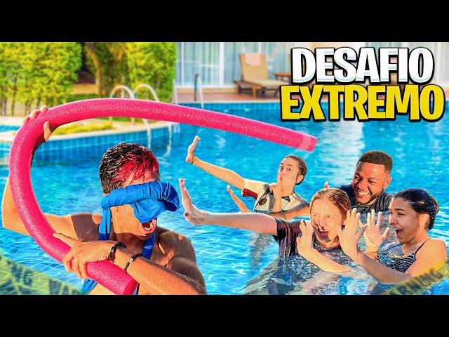 DESAFIO EXTREMO NA PISCINA *deu ruim?