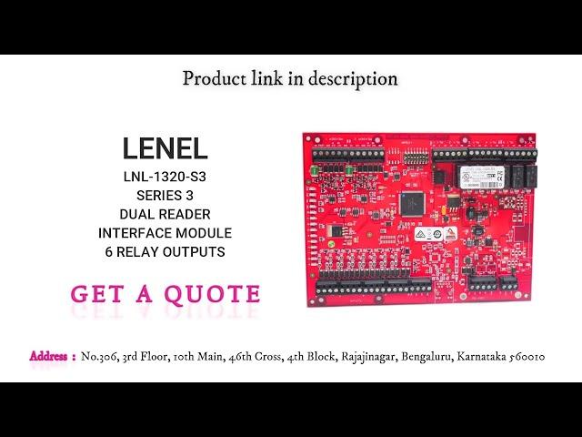 LENEL LNL-1320-S3 SERIES 3 DUAL READER INTERFACE MODULE 6 RELAY OUTPUTS