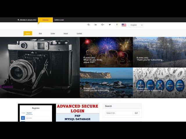 Blog Website Using PHP MySQL Database & Admin Portal | Source Code