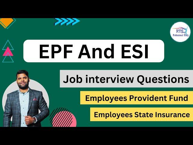 EPF and ESI Job interview Questions | ESI and PF interview questions