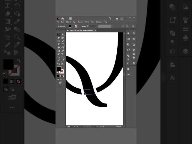 K+O Minimalist Logo Design | Adobe Illustrator Tutorial #illustrator #youtubeshorts #shorts