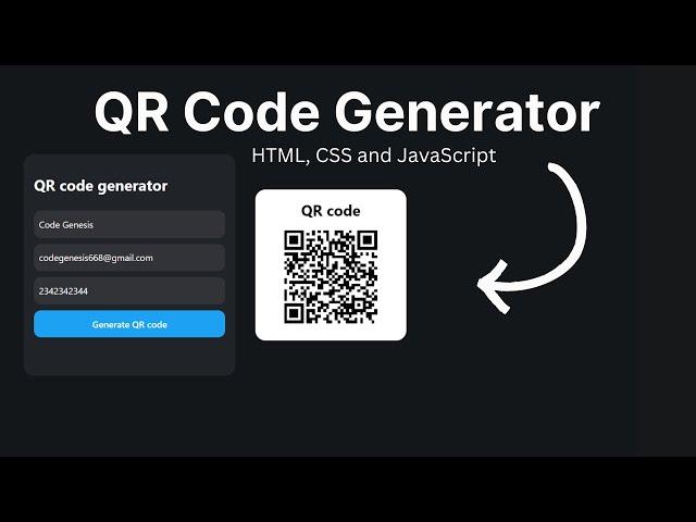 How To Make QR Code Generator using HTML CSS and JavaScript