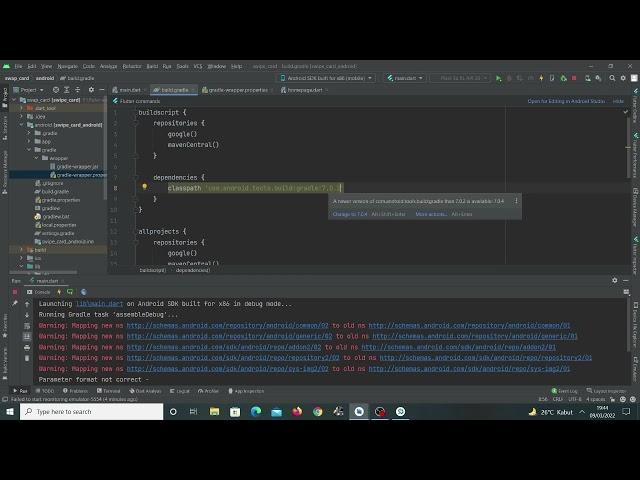 Tutorial How Fix warning mapping new ns  Flutter || Android Studio