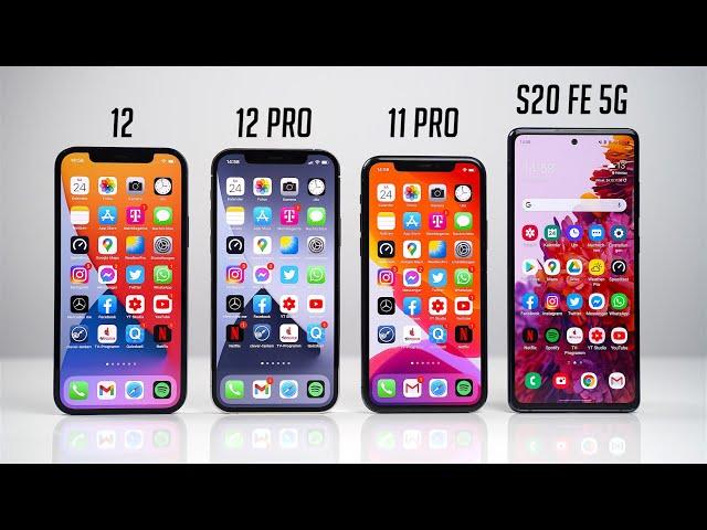 Apple iPhone 12 vs. 12 Pro vs. 11 Pro vs. Samsung Galaxy S20 FE 5G - Benchmark | SwagTab