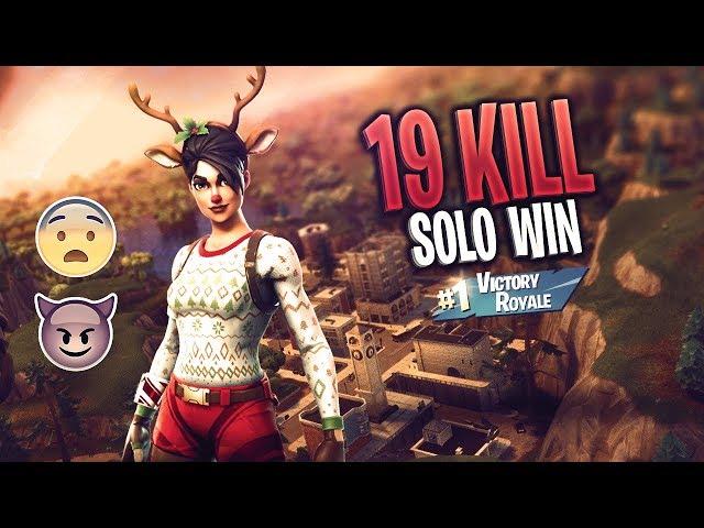 HIGH KILL GAME! 19 KILL SOLO *WIN* (Fortnite Battle Royale) | SLayZoR