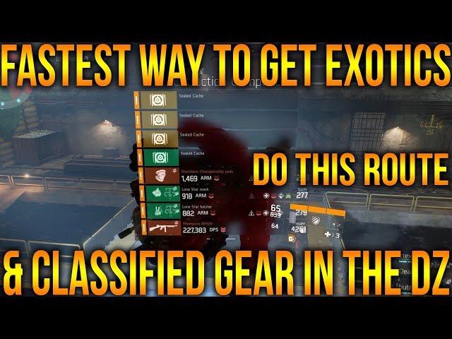 THE DIVISION 1.8 | FASTEST WAY TO GET CLASSIFIED GEAR & EXOTICS IN THE DZ | 7 LAND MARKS IN 20 MINS