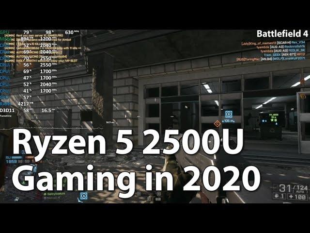 Gaming on AMD Ryzen 5 2500U Vega 8 in 2020 in 10 Games. Part 1