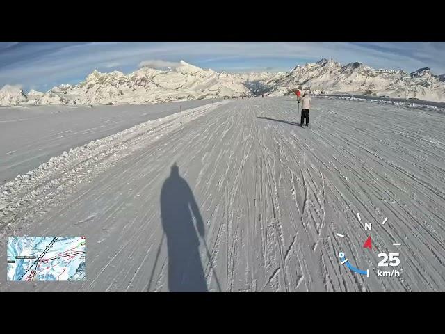 Zermatt 4K POV longest ski run in Europe (Matterhorn Glacier Paradise 3883m - Zermatt)