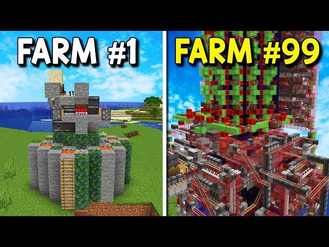 I Built 100 Farms in Hardcore Minecraft (Without Totems)