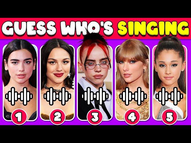 Guess WHO'S SINGING  | Female Celebrity Edition | Taylor Swift, Olivia Rodrigo, Billie Eilish, SZA