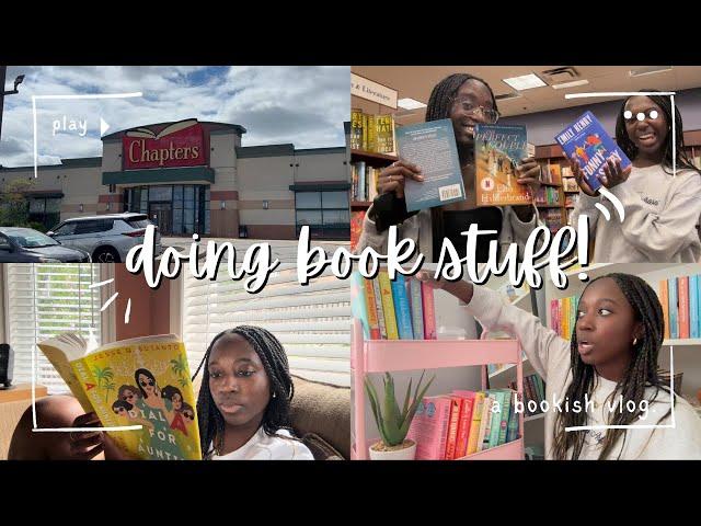 a cozy bookish vlog!!// book shopping, mini book haul, reading + books i brought with me to uni