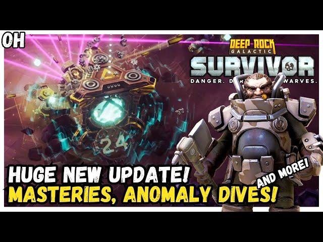 HUGE Update! Masteries, Anomaly Dives And MORE!! Deep Rock Galactic Survivors!