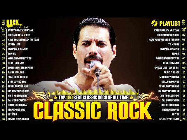 Best Classic Rock Songs 70s 80s 90s  Guns N' Roses, Aerosmith, Bon Jovi, Metallica, Queen, ACDC, U2