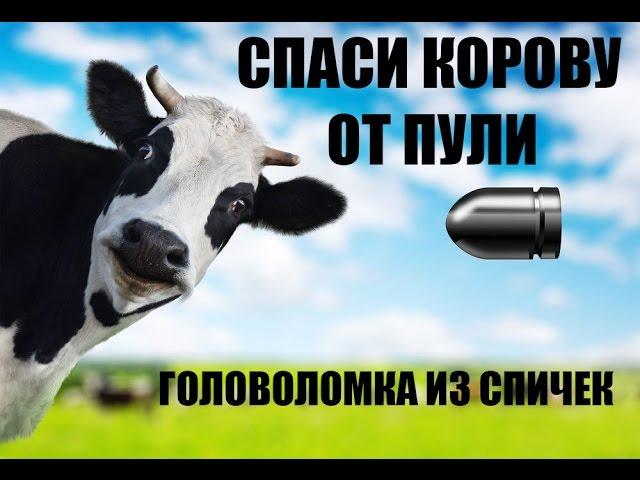 *Головоломка со спичками*. Корова и пуля