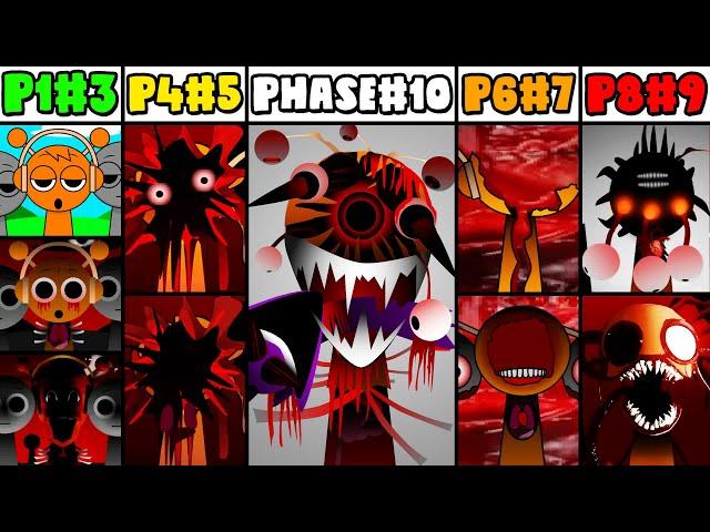 Phase 1 VS Phase 2 VS Phase 3 VS Phase 4 VS Phase 6 VS Phases 7-10 in Incredibox Sprunki (New Mod)