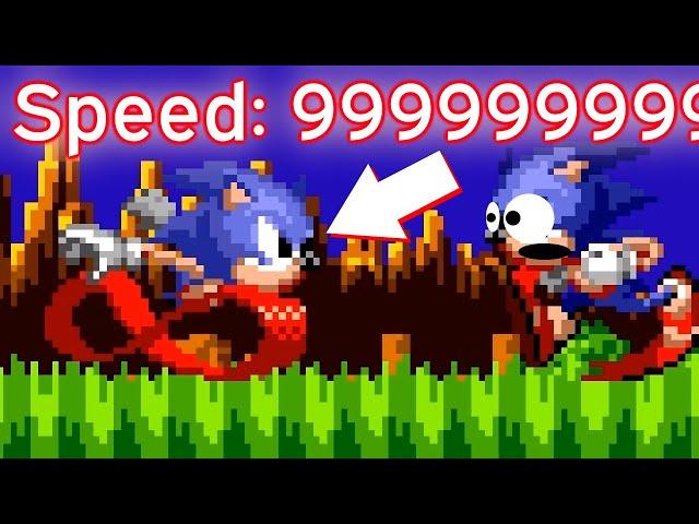 Sonic 1, but Sonic Runs at MAXIMUM SPEED?!  Sonic Forever Mods Gameplay