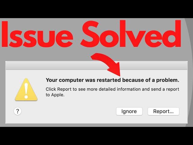 MacBook Crash - Your computer was restarted because of a problem - | Mac Your computer was restarted