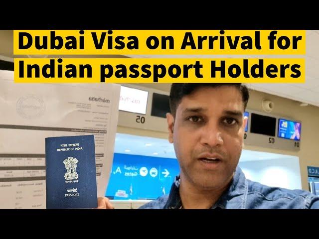 Dubai Visa On Arrival for Indian Passport Holders having USA Visa I UAE Visa I Vlog #92