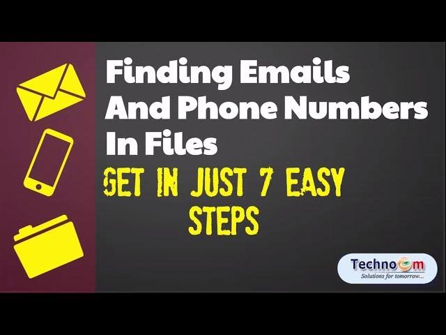 Email Scraper | Phone Number Extractor | Get Emails And Phone Numbers From Files in 7 Easy Steps