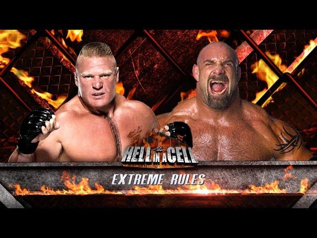 WWE 2K16 PC - Brock Lesnar vs Goldberg - Extremes Rules Match