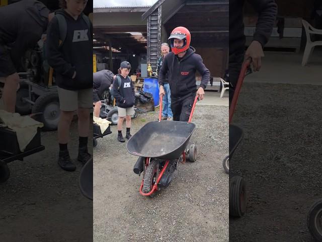 50cc motorized wheelbarrow at vintage machinery show