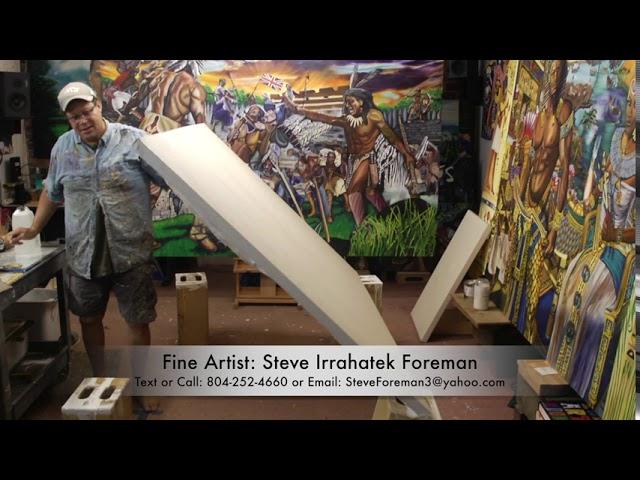 Steve Foreman Demonstrates how to use Gamblin Oil Ground for very Large Fine Arts Oil Painting