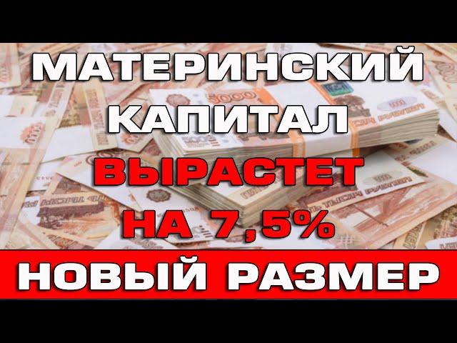 Материнский капитал вырастет на 7,5% в 2024 году Новые размеры капитала