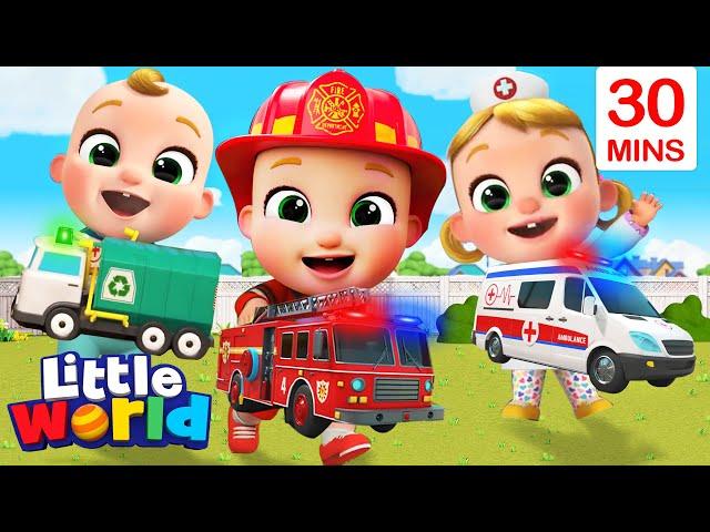 Garbage Truck, Firetruck, Ambulance Song + More Kids Songs & Nursery Rhymes by Little World