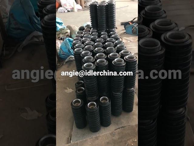 #shorts how to press rubber ring onto impact roller or assemble and produce impact conveyor roller