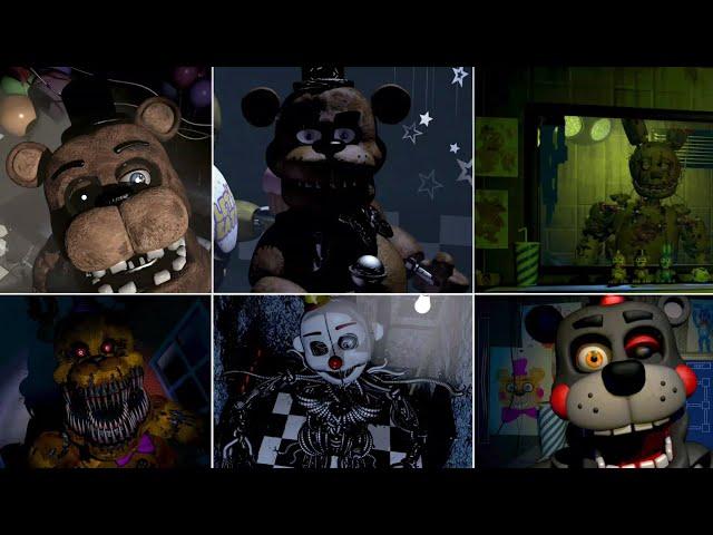 FNaF (1-UCN) All Locations No Static (FULL SERIES)