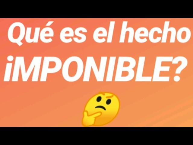 ¿QUÉ ES EL HECHO IMPONIBLE?