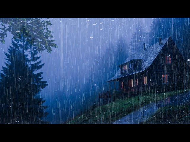 Gentle Night RAIN - Rain Sounds For Sleeping - Thunderstorm Sounds, Meditation, Relax, ASMR, Study