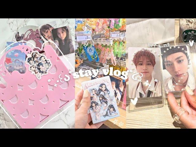 [STAY VLOG] cozy vlog w/ friends ˖° ⋆˚ kpop album shopping, newjeans unboxing, korean street food 