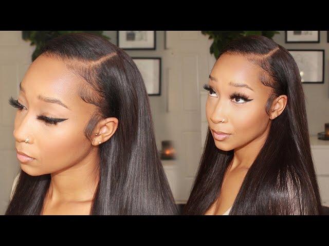 Glueless Lace Wig Install Behind the Hairline for a SUPER NATURAL look. Mega look Hair