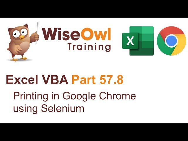 Excel VBA Introduction Part 57.8 - Printing in Google Chrome using Selenium