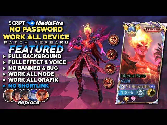 Script Skin Valir Legend Infernal Blaze No Password Mediafire | Full Effect & Voice - Patch Terbaru