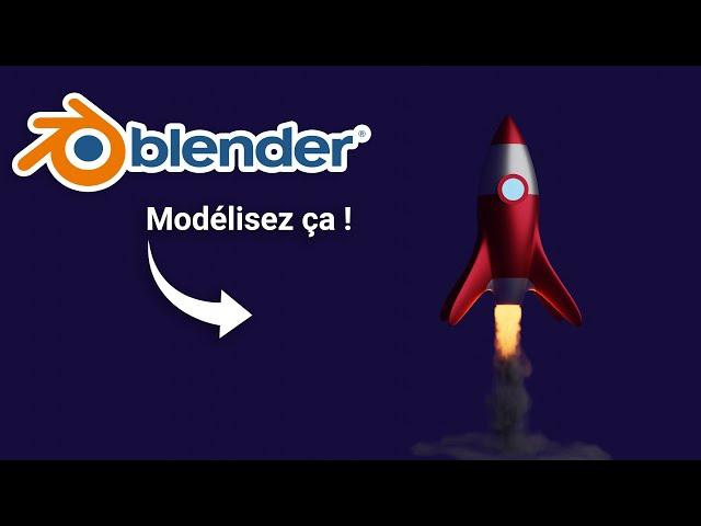 [ TUTO Blender du Jour  #4 ]  Une FUSÉE stylisée ! tutoriel Blender 3D débutant en français - FR