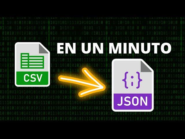 Cómo convertir un CSV a JSON en 1 minuto | CSV a JSON