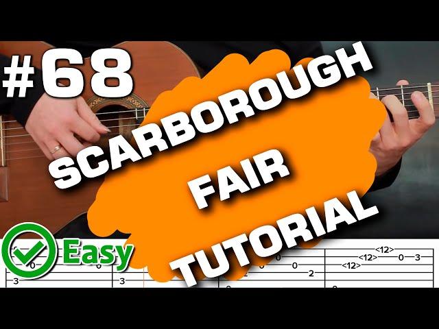 Simon & Garfunkel Scarborough Fair classical guitar lesson tutorial tabs  (guitarclub4you)