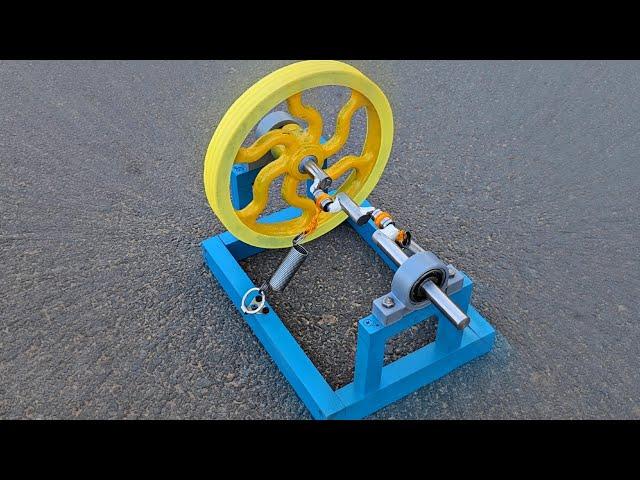 Free Energy Generator from Spring Mechanism