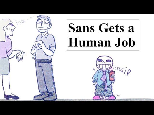 Sans Gets a Human Job DELTARUNE COMIC