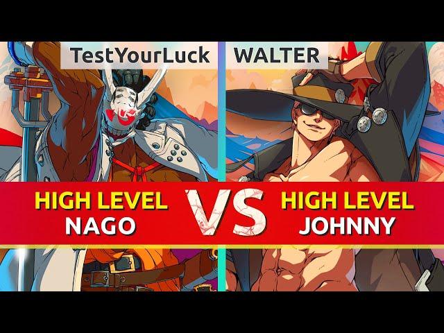 GGST ▰ TestYourLuck (Nagoriyuki) vs WALTER (Johnny). High Level Gameplay
