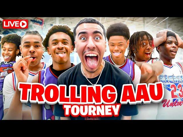 TROLLING 9TH GRADE AAU TOURNAMENT LIVE!